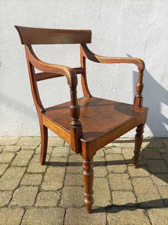 Country Oak Late George III Open Armchair (6).jpg